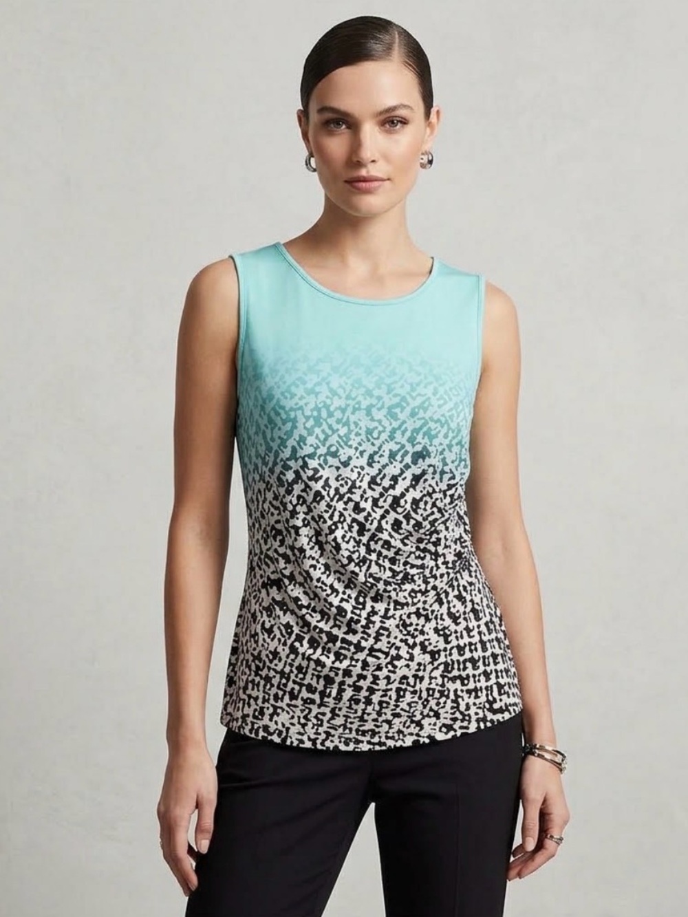 Calvin Klein Sleeveless Ombre Leopard Print Shell Top - *Runs Small*